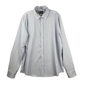 Denim & Flower Mens XL Long Sleeve Button Up Plaid Shirt Non Iron Dress Shirt